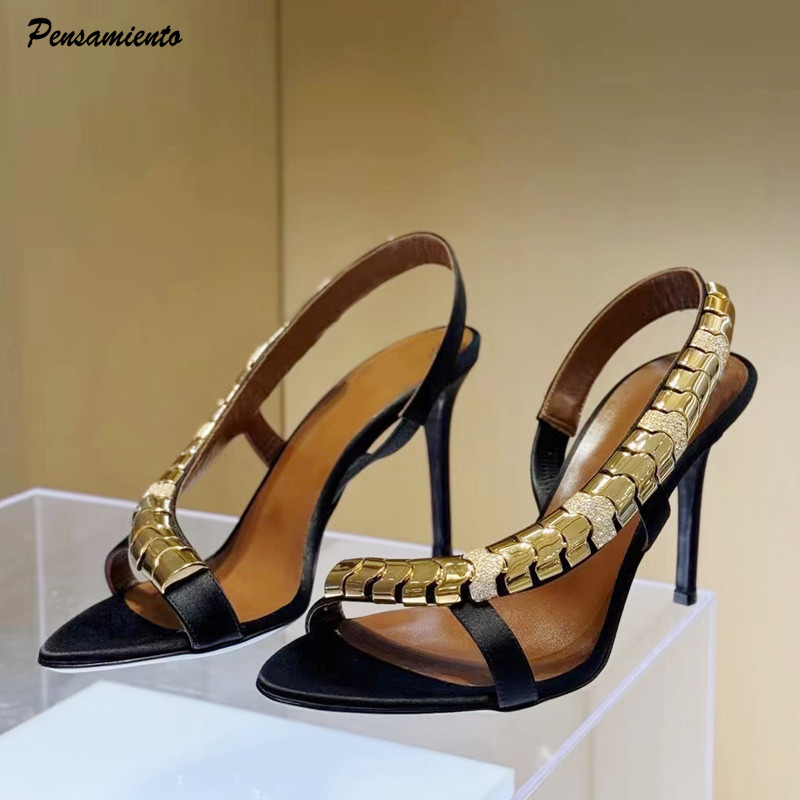 Summer Clothing Sale Women - Luxury Rhinestones Sequined Satin Women Gladiator