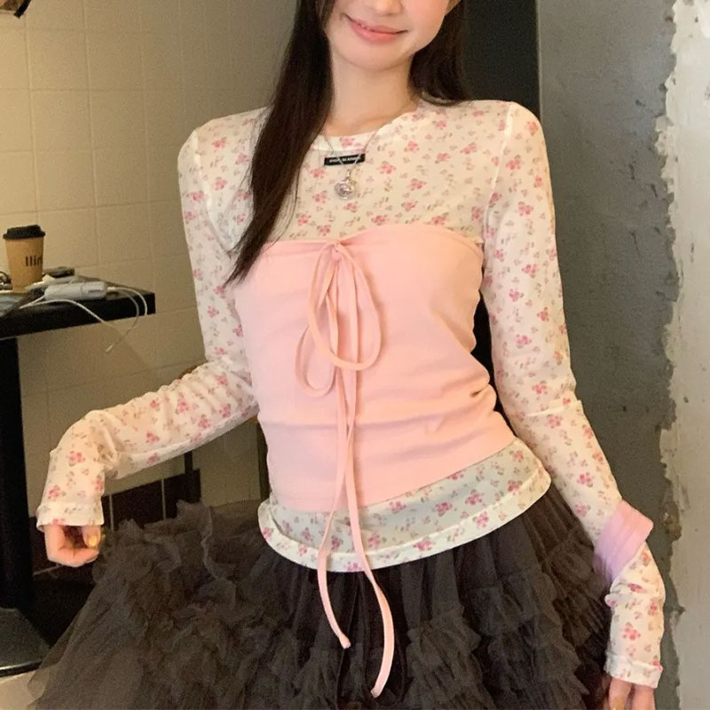 Summer Gauze Clothing - Broken Flowers Gauze Two Piece Set