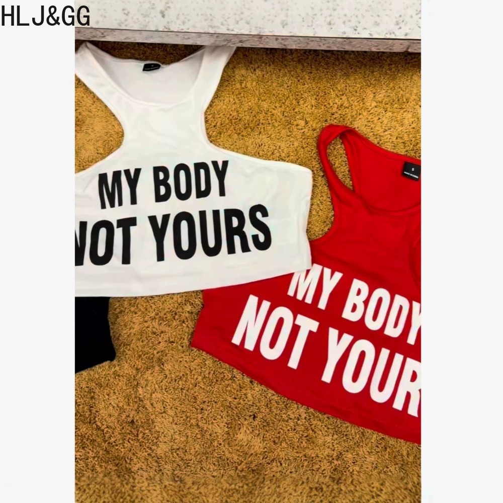 Summer Clothing Trends For Women 2026 - HLJ&GG Summer New Letter Print Slim