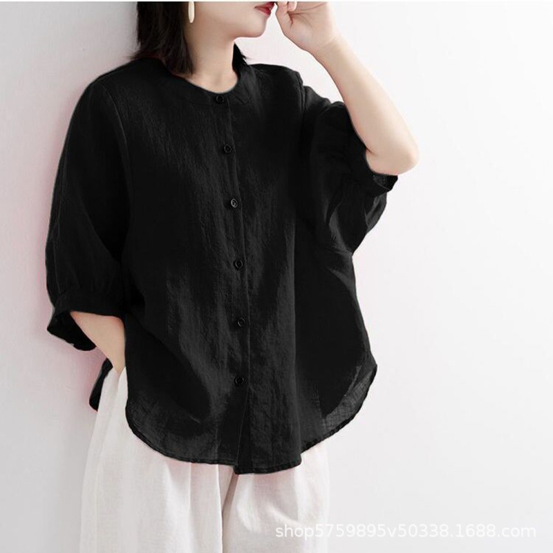 Summer Clothing Office - Plus Size Women's Solid Color Comfortable