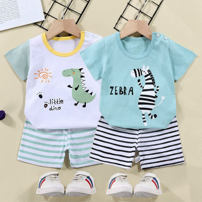 Summer Clothing Baby Girl - Cotton Tees+Shorts 2-piece Tracksuit Set Kid