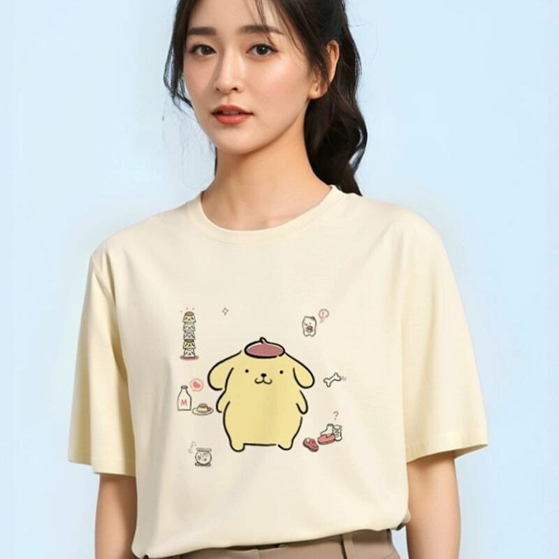 Summer Clothes - Sanrio Short Sleeved T-Shirt, Pompom Purins