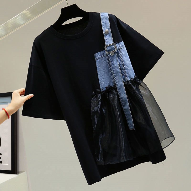 Summer Gauze Clothing - Streetwear Stylish Asymmetrical Pullovers Women's Clothing