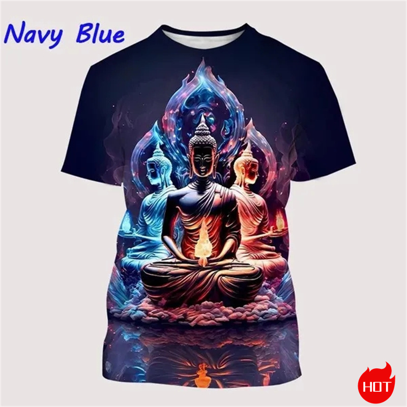 Summer Clothing India - Harajuku 3D Print Buddha Shakyamuni Buddhist