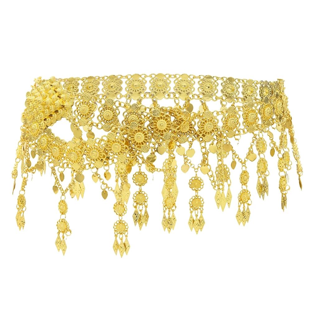 Summer Clothing India - Gold Color Ethnic Long Tassel Belly