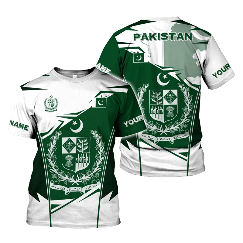 Pakistan Flag 3D Print Men's T - Summer Clothing Pakistan recension och pris