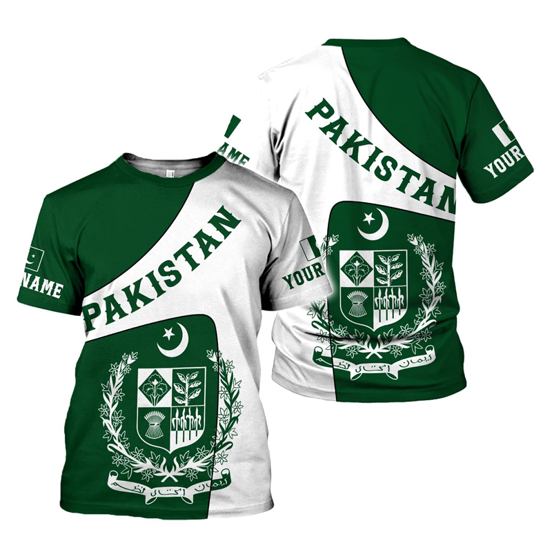 Pakistan Flag 3D Print Men's T - Summer Clothing Pakistan recension och pris