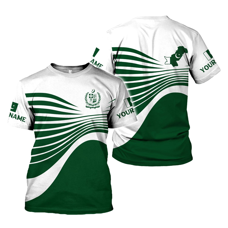 Pakistan Flag 3D Print Men's T - Summer Clothing Pakistan recension och pris
