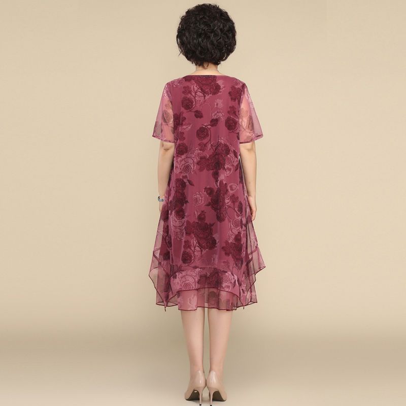 NEW O-Neck Short Sleeve Dresse - Summer Gauze Clothing recension och pris