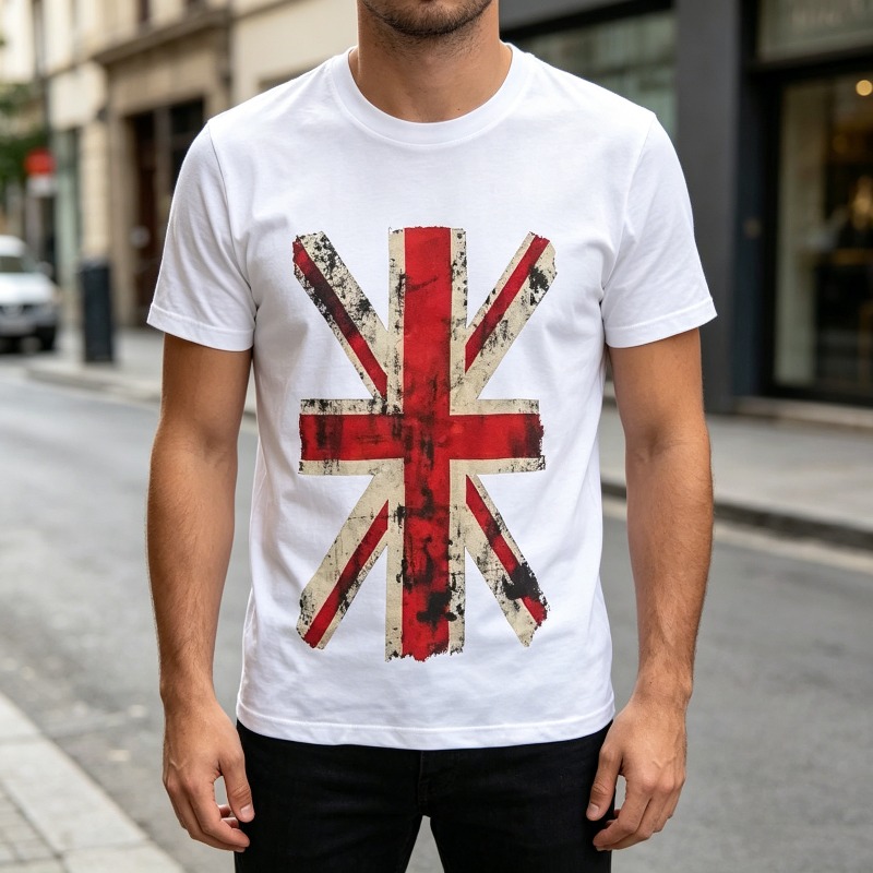 Union Jack Graphic Tshirt Vint - Summer Clothing Uk recension och pris