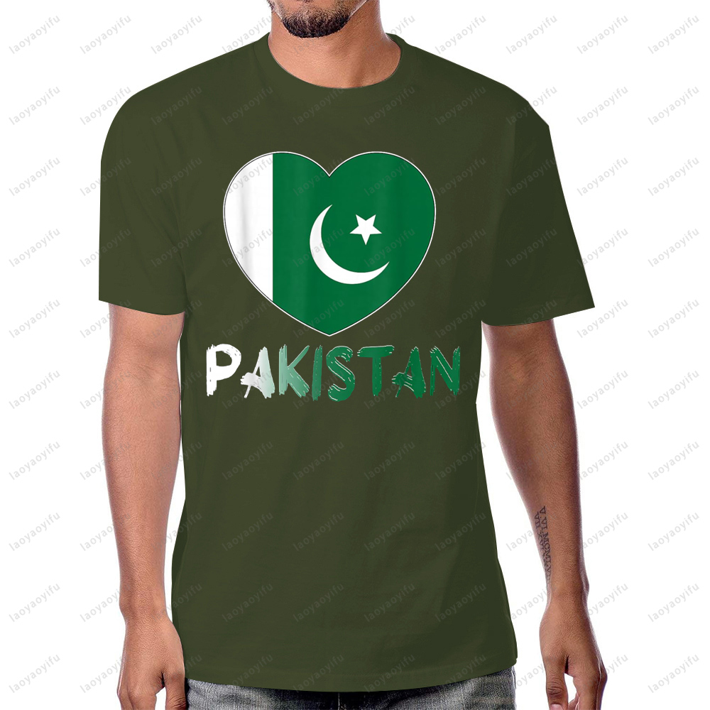 Pakistan Flag Heart Graphic Pr - Summer Clothing Pakistan recension och pris