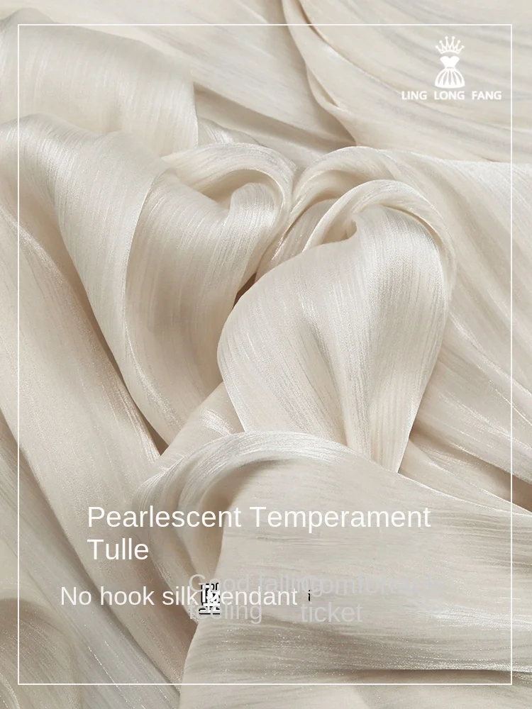 Pearlescent Thin Gauze Fabric  - Summer Gauze Clothing recension och pris