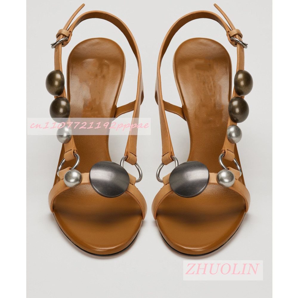 Women Metal Disc Decor Slingba - Summer Clothing Sale Women recension och pris