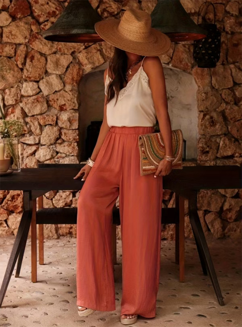 Women's High Waist Paperbag Wa - Palazzo Pant Wide recension och pris