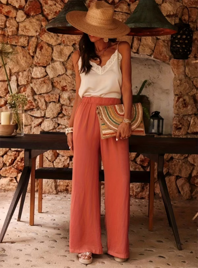 Women's High Waist Paperbag Wa - Palazzo Pant Wide recension och pris