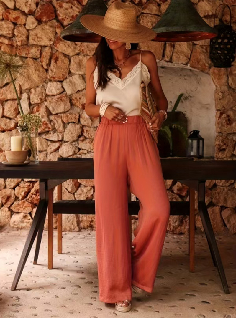 Women's High Waist Paperbag Wa - Palazzo Pant Wide recension och pris