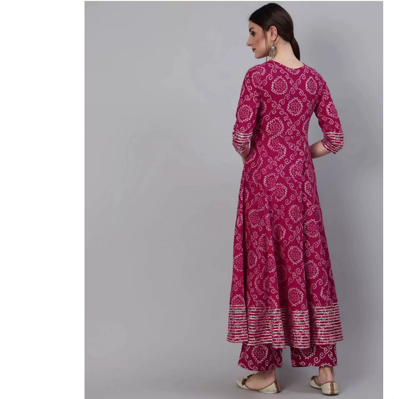 Indian Pure Cotton Rose Red Pr - Summer Clothing Pakistan recension och pris