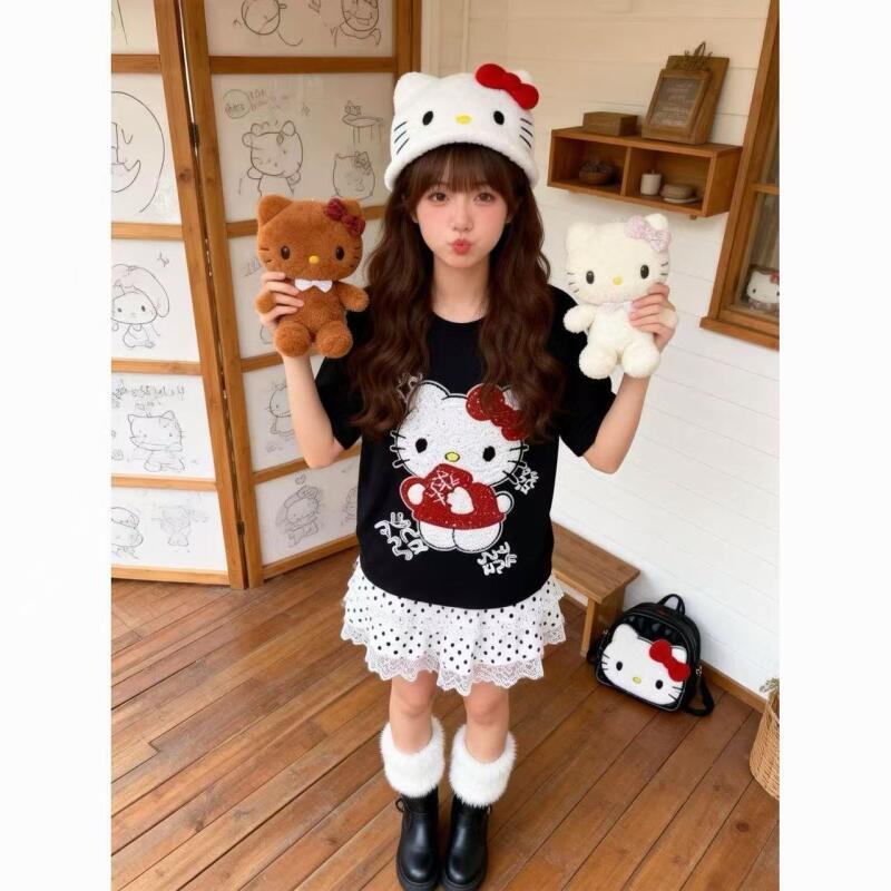 Cute Short-Sleeved Hello Kitty - Summer Clothes recension och pris