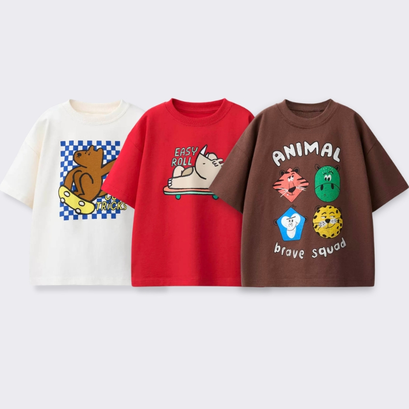 Printed Cartoon T-shirt For Ki - Summer Clothing Baby Girl recension och pris