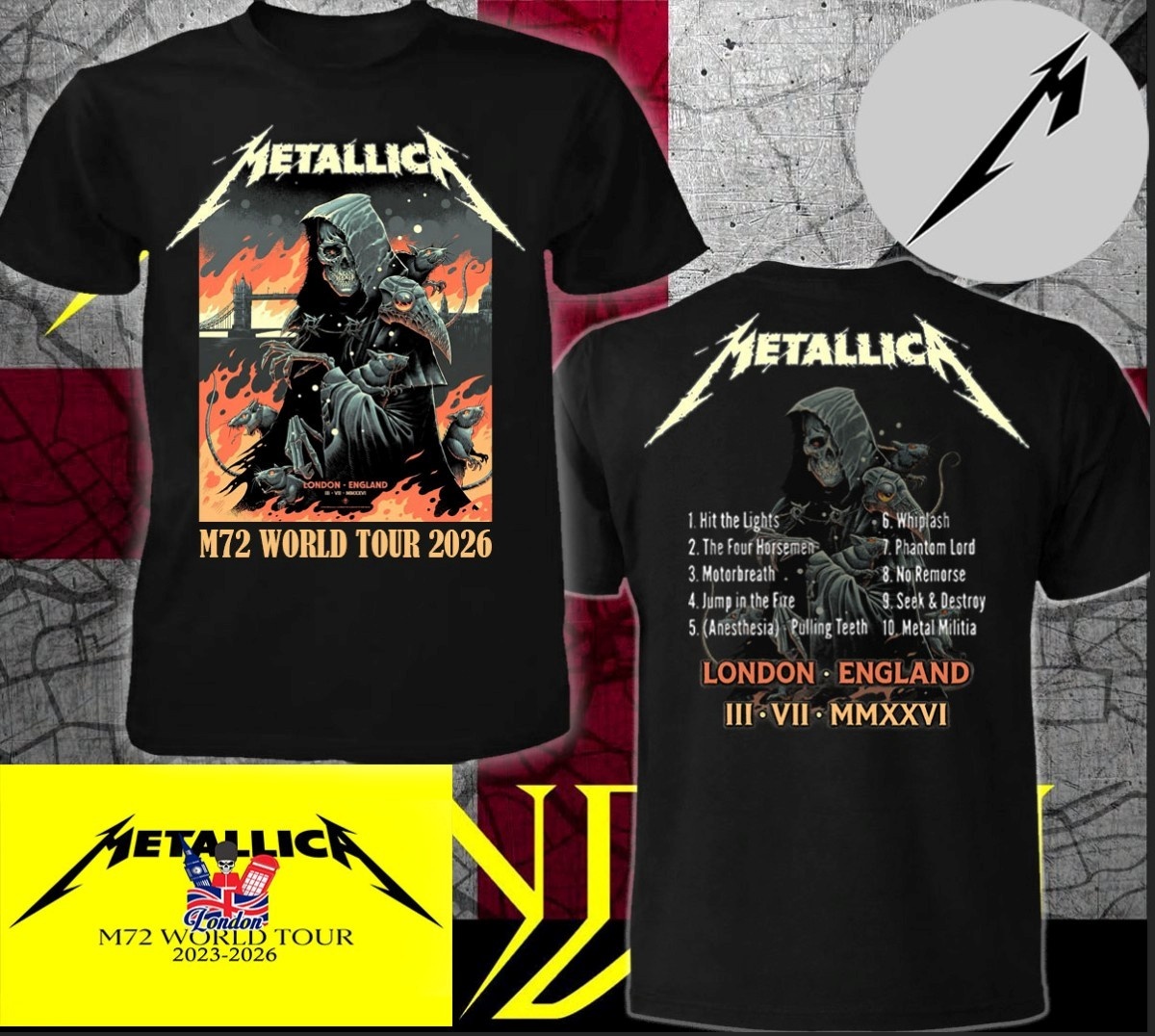 Metallica M72 World Tour 2026  - Summer Clothing London recension och pris