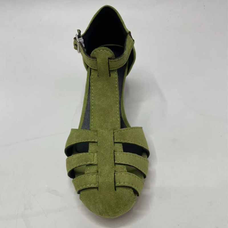 Women's Green Suede Kitten Hee - Summer Clothing Office recension och pris