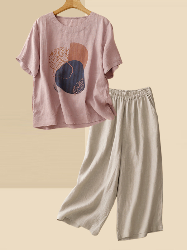 Retro Linen Short Sleeve T-Shi - Summer Clothing For Women Over 60 recension och pris