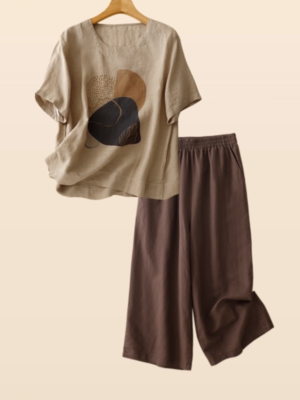 Retro Linen Short Sleeve T-Shi - Summer Clothing For Women Over 60 recension och pris