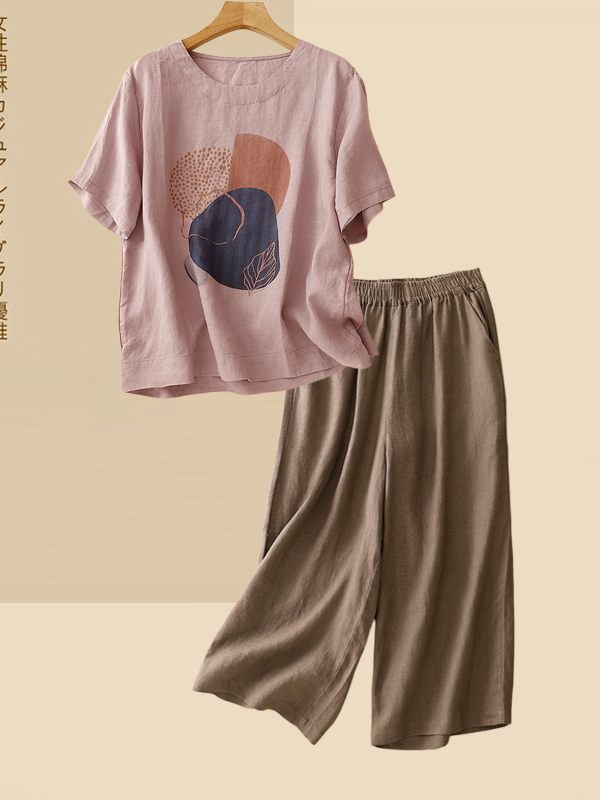 Retro Linen Short Sleeve T-Shi - Summer Clothing For Women Over 60 recension och pris