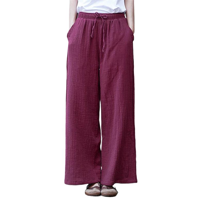 Fashion Lace-up Wide Leg Pants - Palazzo Pant Wide recension och pris