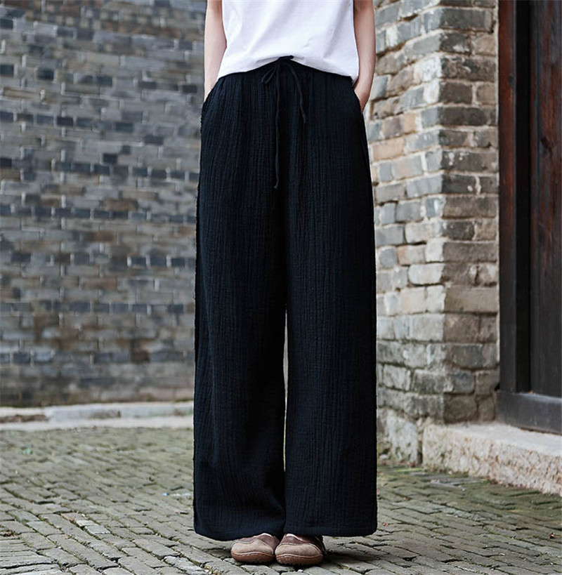 Fashion Lace-up Wide Leg Pants - Palazzo Pant Wide recension och pris