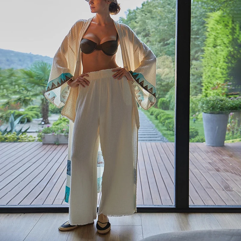 Muslin 100% Cotton Gauze Pants - Summer Gauze Clothing recension och pris