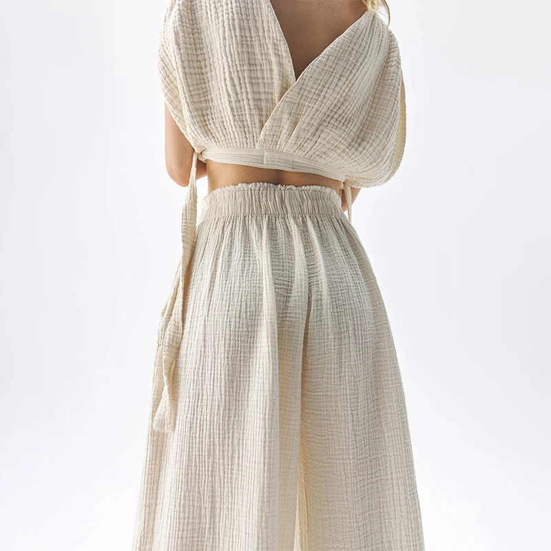 Muslin 100% Cotton Gauze Pants - Summer Gauze Clothing recension och pris