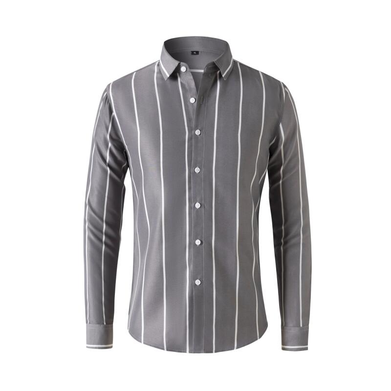 Men's Striped Dress Shirt Long - Summer Clothing Office recension och pris