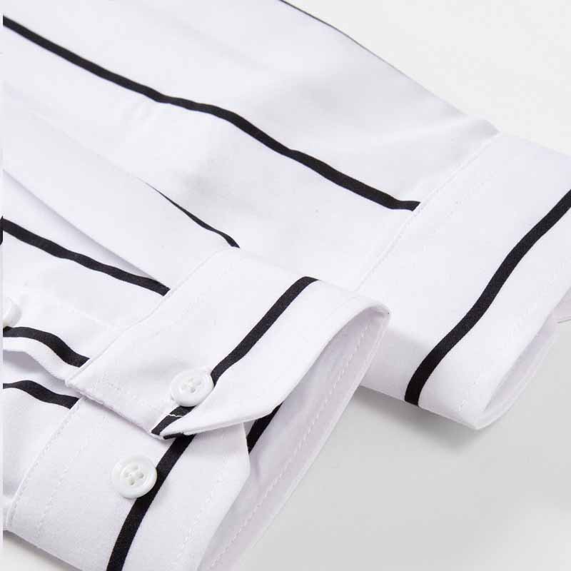 Men's Striped Dress Shirt Long - Summer Clothing Office recension och pris