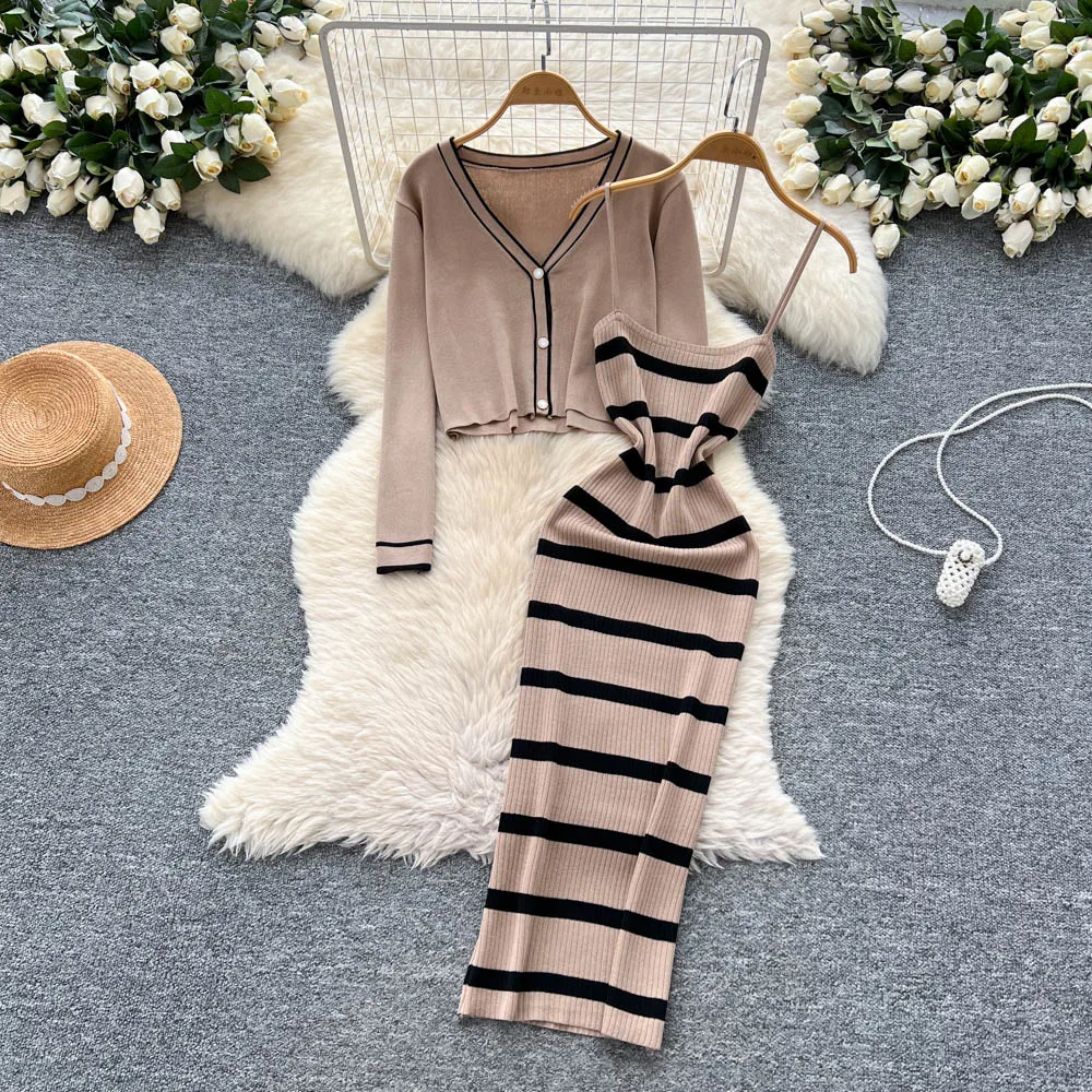 sexy basics striped Knit  slim - Summer Clothing In Winter recension och pris