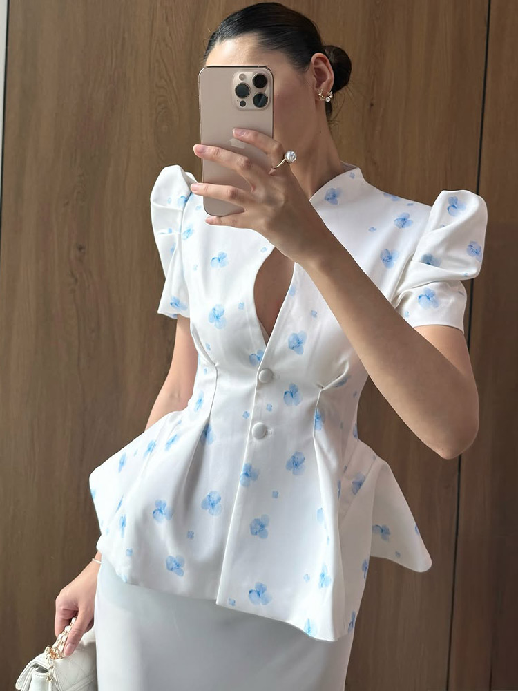 Elegant Satin Floral Print Wom - Summer Clothing Accessories recension och pris