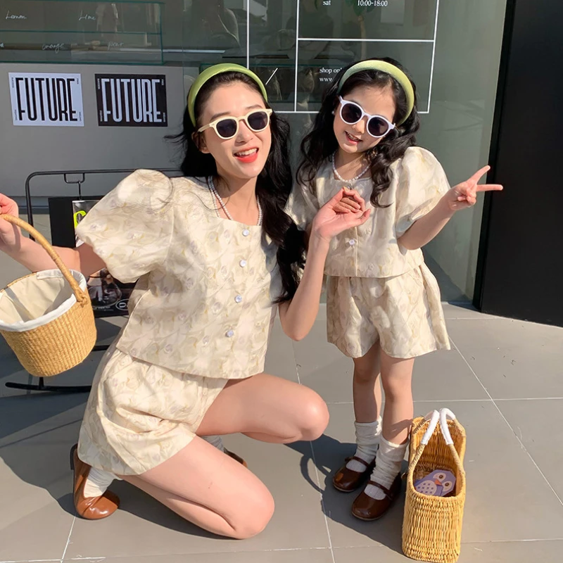Mom and Daughter Equal Sets Cl - Summer Clothing Baby Girl recension och pris