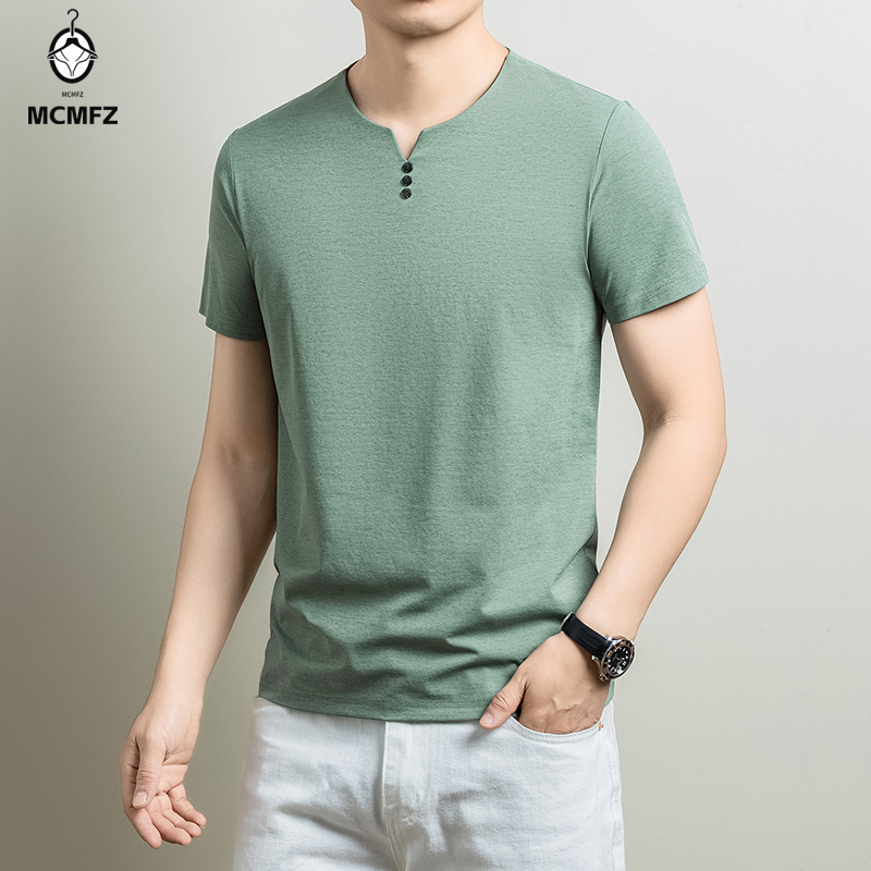 Mens Basic Henley T Shirt Comf - Summer Clothing Office recension och pris