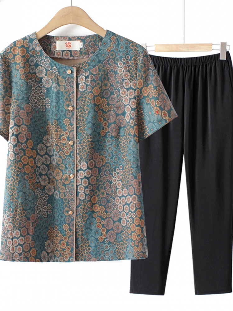 Grandma Style Short Sleeve Two - Summer Clothing For Women Over 60 recension och pris