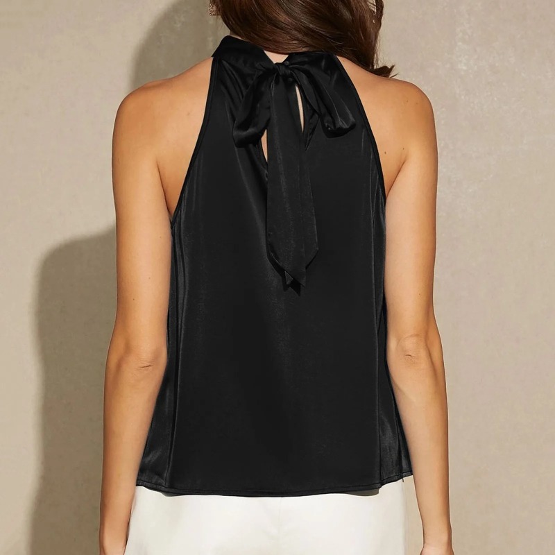 Elegant Satin Halter Neck Tank - Summer Clothing Images recension och pris