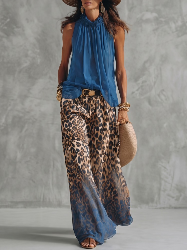 Yeezzi Women's Fashion Gradien - Palazzo Pant Wide recension och pris