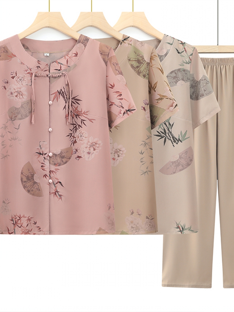 Fashionable Short Sleeve Two-P - Summer Clothing For Women Over 60 recension och pris